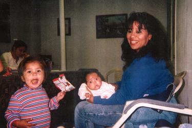 Melissa Lucio pictured with her her daughters Mariah and Adriana.